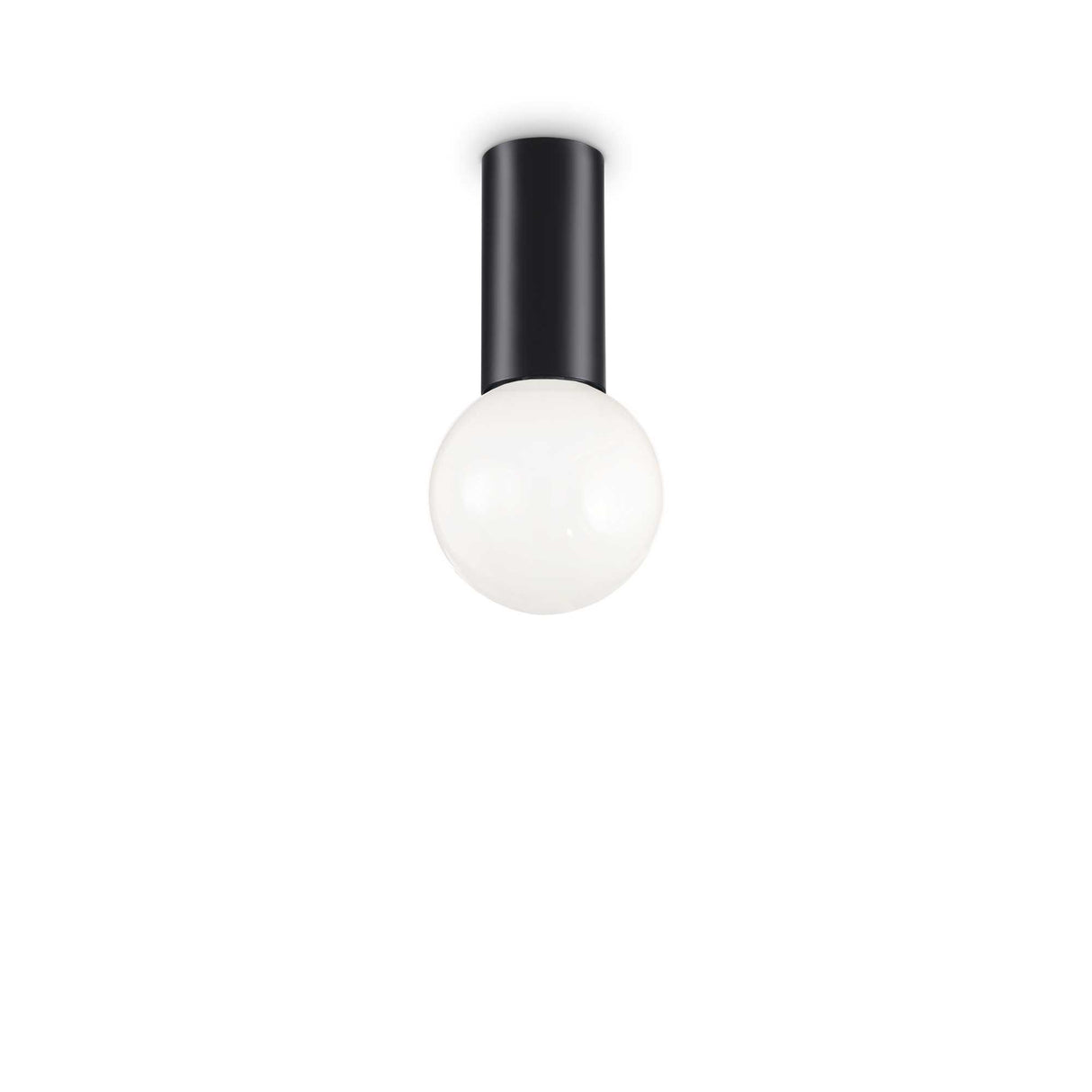Sleek Black 1-Light Flush Mount Fixture