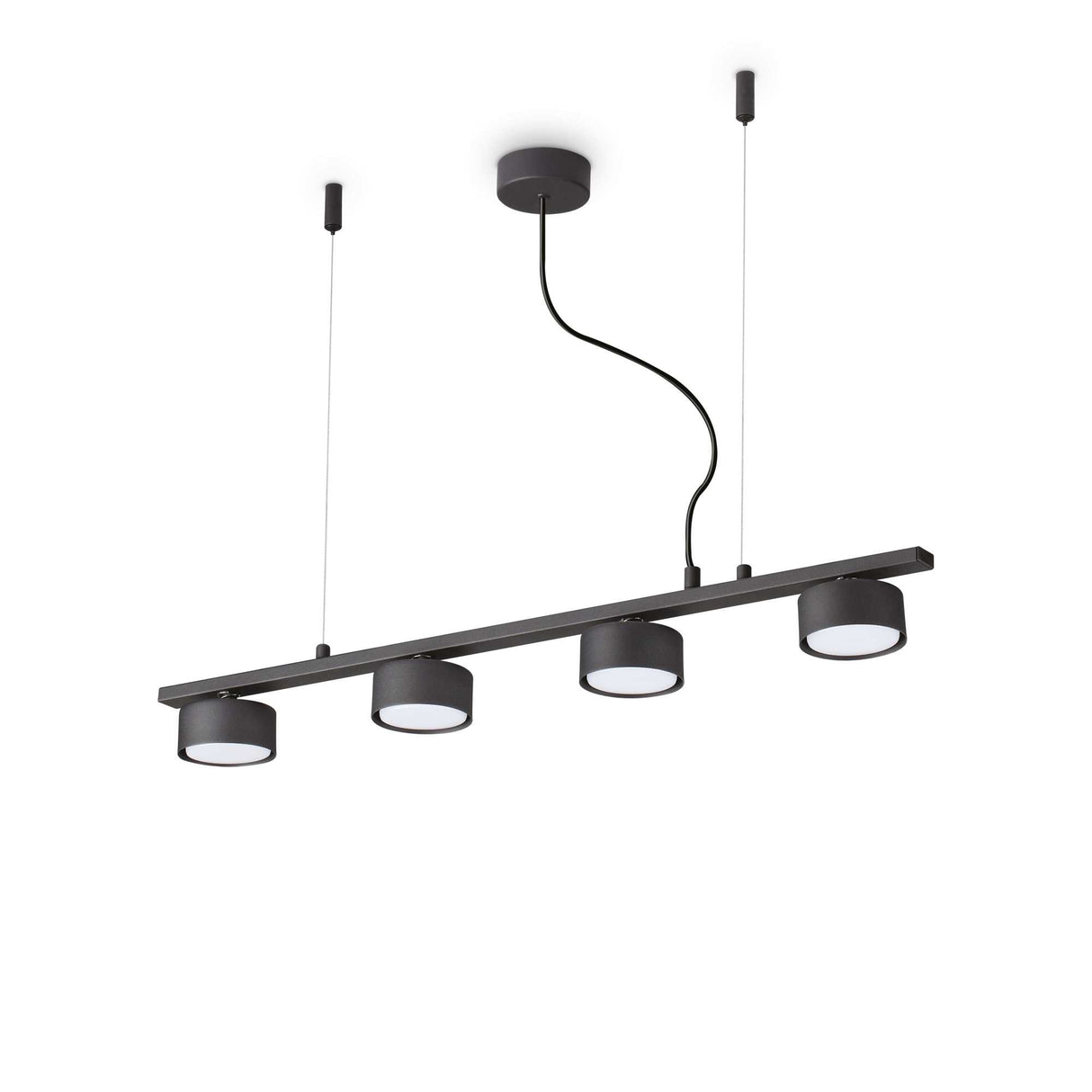 Elegant Linear Quad-Bulb Pendant Light