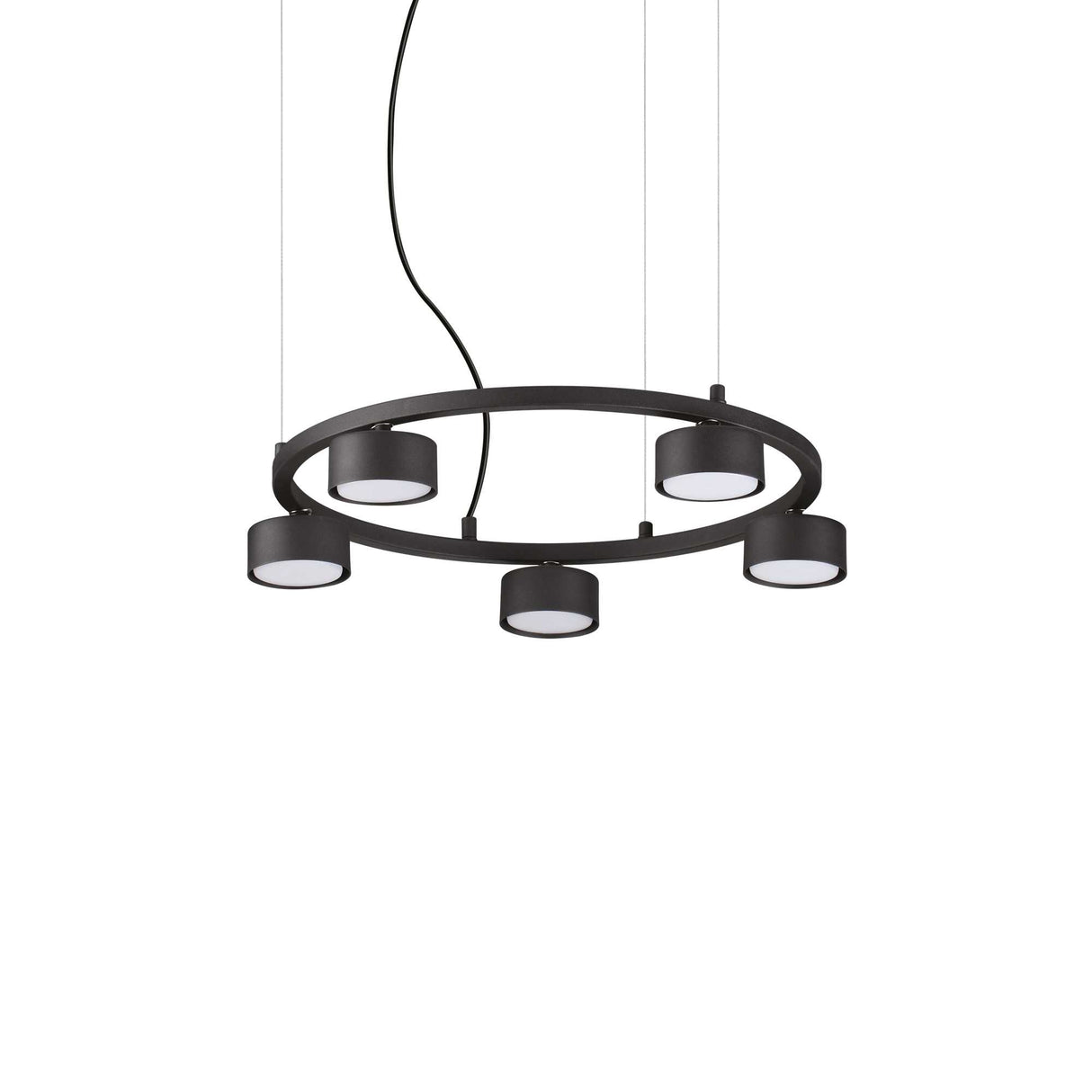 Elegant Circular Pendant Light with Five Bulbs