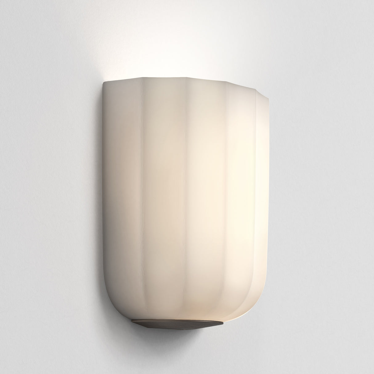 Bronze and White Glass Veo Wall Lamp