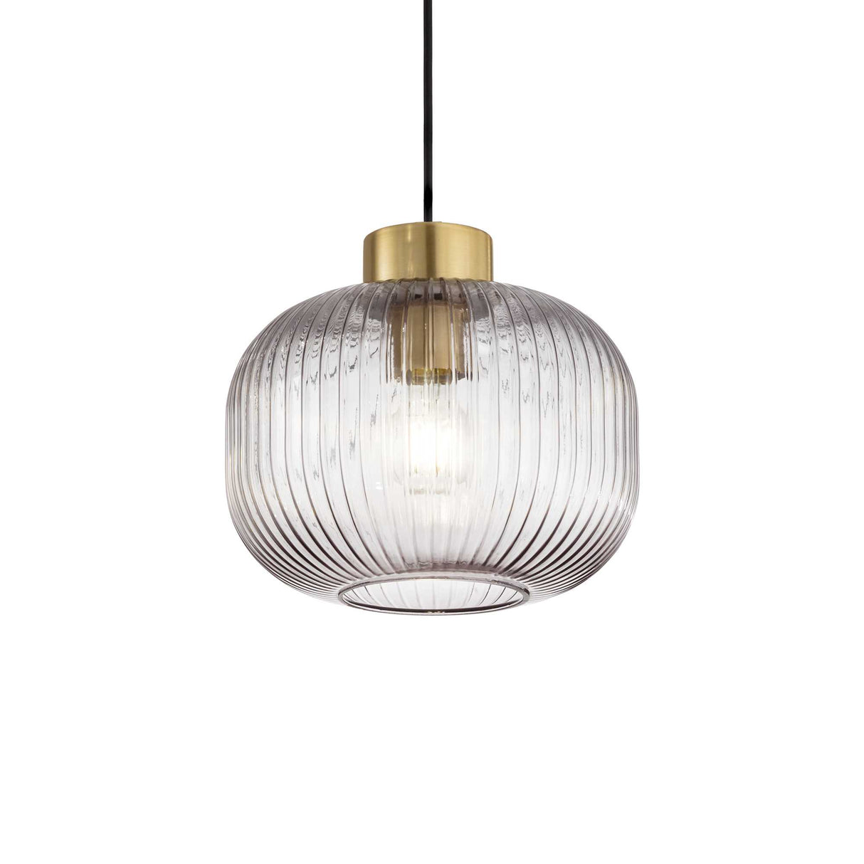 Smoked Glass Pendant Light - MINT-2 Single Bulb Design
