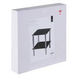 2 Tier Black Glass End Table
