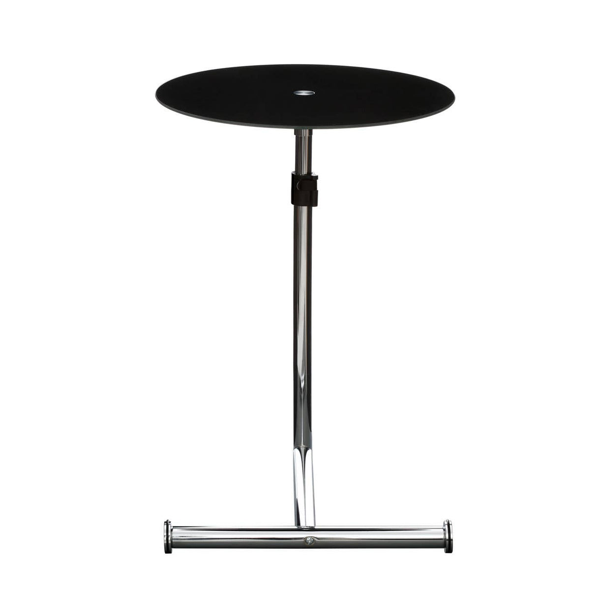 Black Tempered Glass Snack Table
