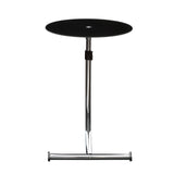 Black Tempered Glass Snack Table