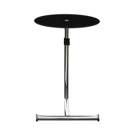 Black Tempered Glass Snack Table