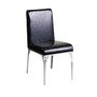 Carved Legs Black Crocodile Leather Effect Chair