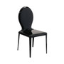 Louis Black Patent Leather Effect Dining Chair