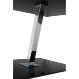 Black Tempered Glass Top End Table