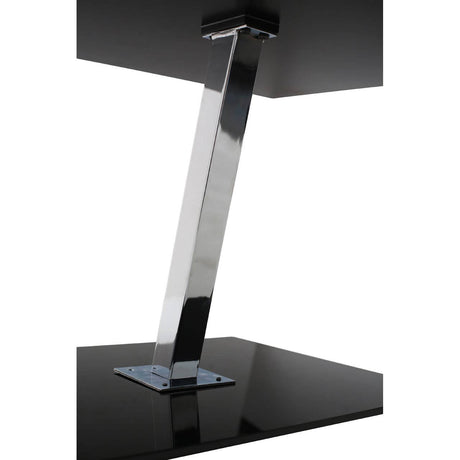 Black Tempered Glass Top End Table