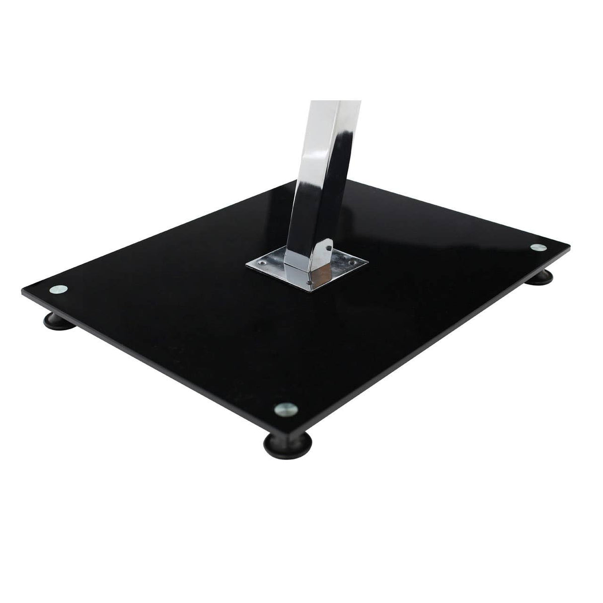 Black Tempered Glass Top End Table