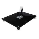 Black Tempered Glass Top End Table