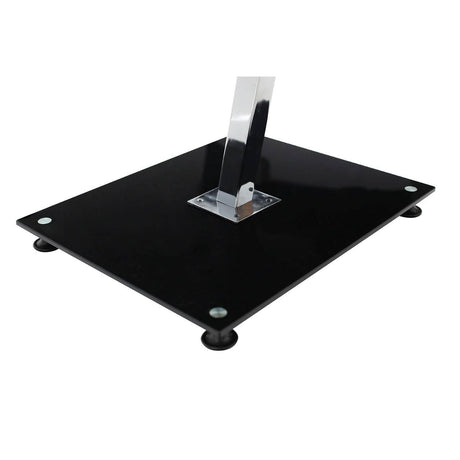 Black Tempered Glass Top End Table