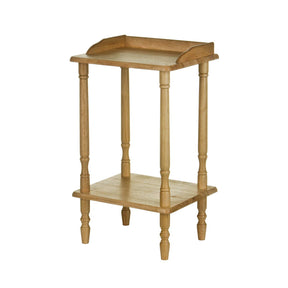 Carved Rubberwood Side Table