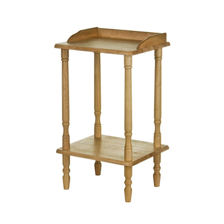 Carved Rubberwood Side Table