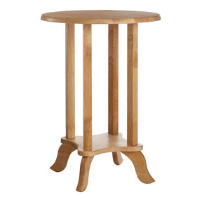 Round Rubberwood Side Table