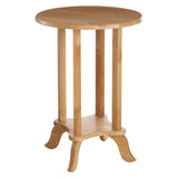 Round Rubberwood Side Table