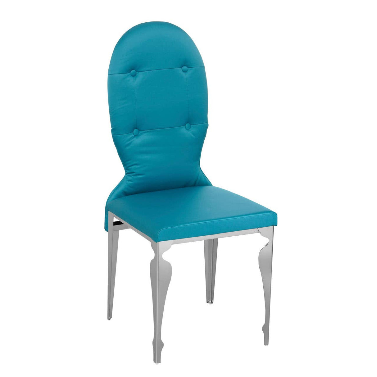 Blue Teal Silk Dinning Chair