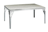 Branco White Marble Flower Design Dining Table