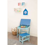 Children'S Blue Desk And Stool