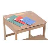 Children'S Natural Desk And Stool