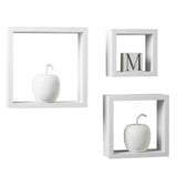 White Mdf And Pvc Coating Wall Cubes - Set Of 3