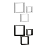 White Mdf And Pvc Coating Wall Cubes - Set Of 3