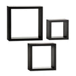 Black Wall Cubes - Set Of 3