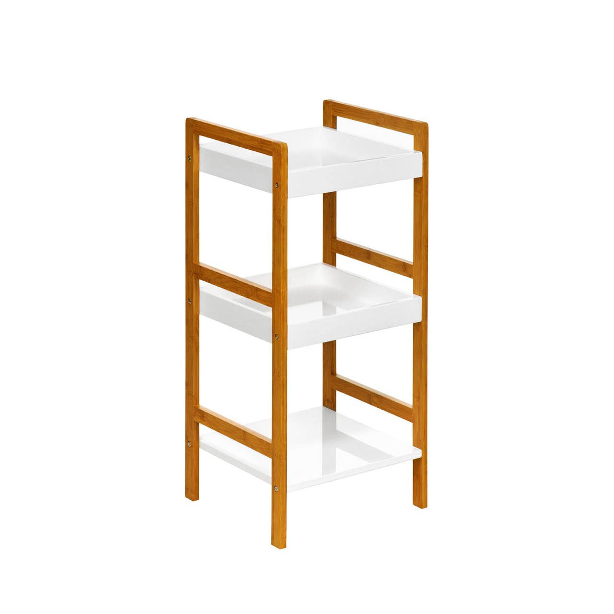 White High Gloss 3 Tier Small Shelf Unit