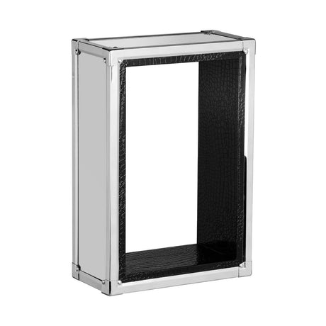 Crocodile Leather Effect Single Shelf Wall Cube