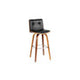 Parkar Black Leather Effect Bar Chair