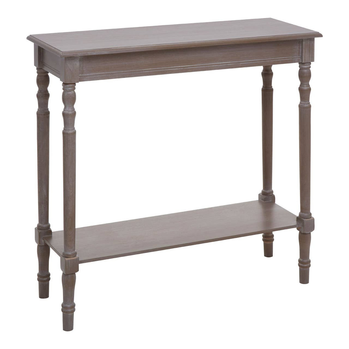 Heritage Natural Wash Wooden Console Table with Shelf