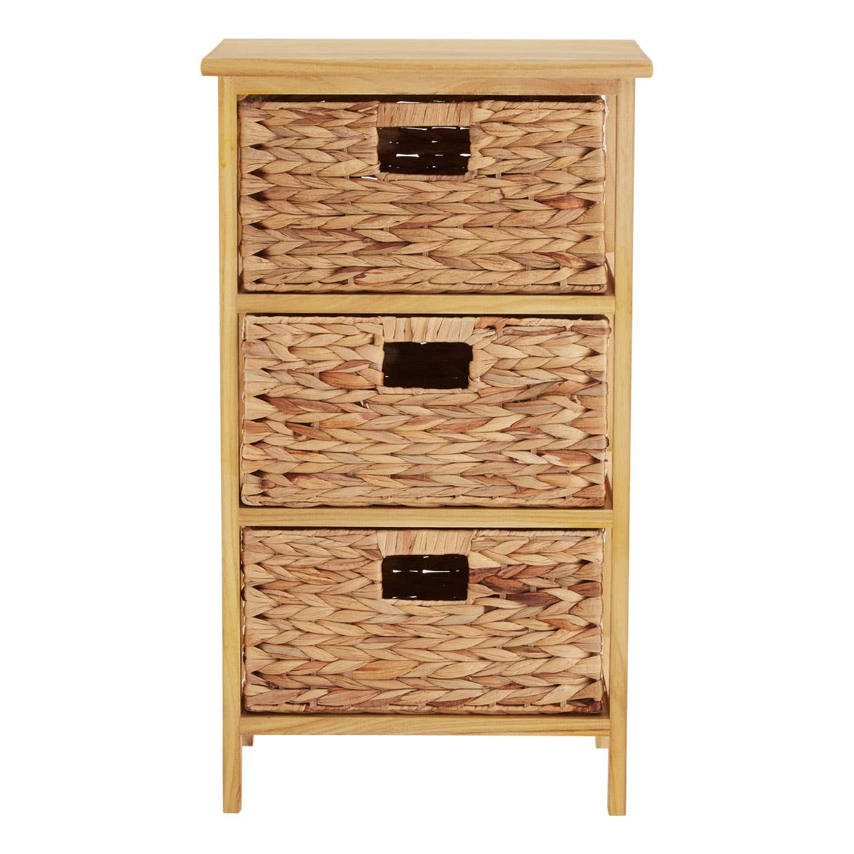 Padstow 3 Basket Drawers Natural Water Storage Unit