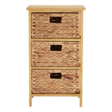 Padstow 3 Basket Drawers Natural Water Storage Unit