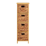 Padstow 4 Basket Drawers Natural Water Storage Unit