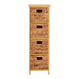 Padstow 4 Basket Drawers Natural Water Storage Unit