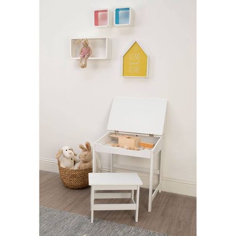 Childrens White Desk And Stool
