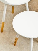 Viborg White Round Side Tables - Set Of 2