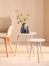 Viborg Grey Round Side Tables - Set Of 2