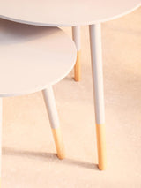 Viborg Grey Round Side Tables - Set Of 2