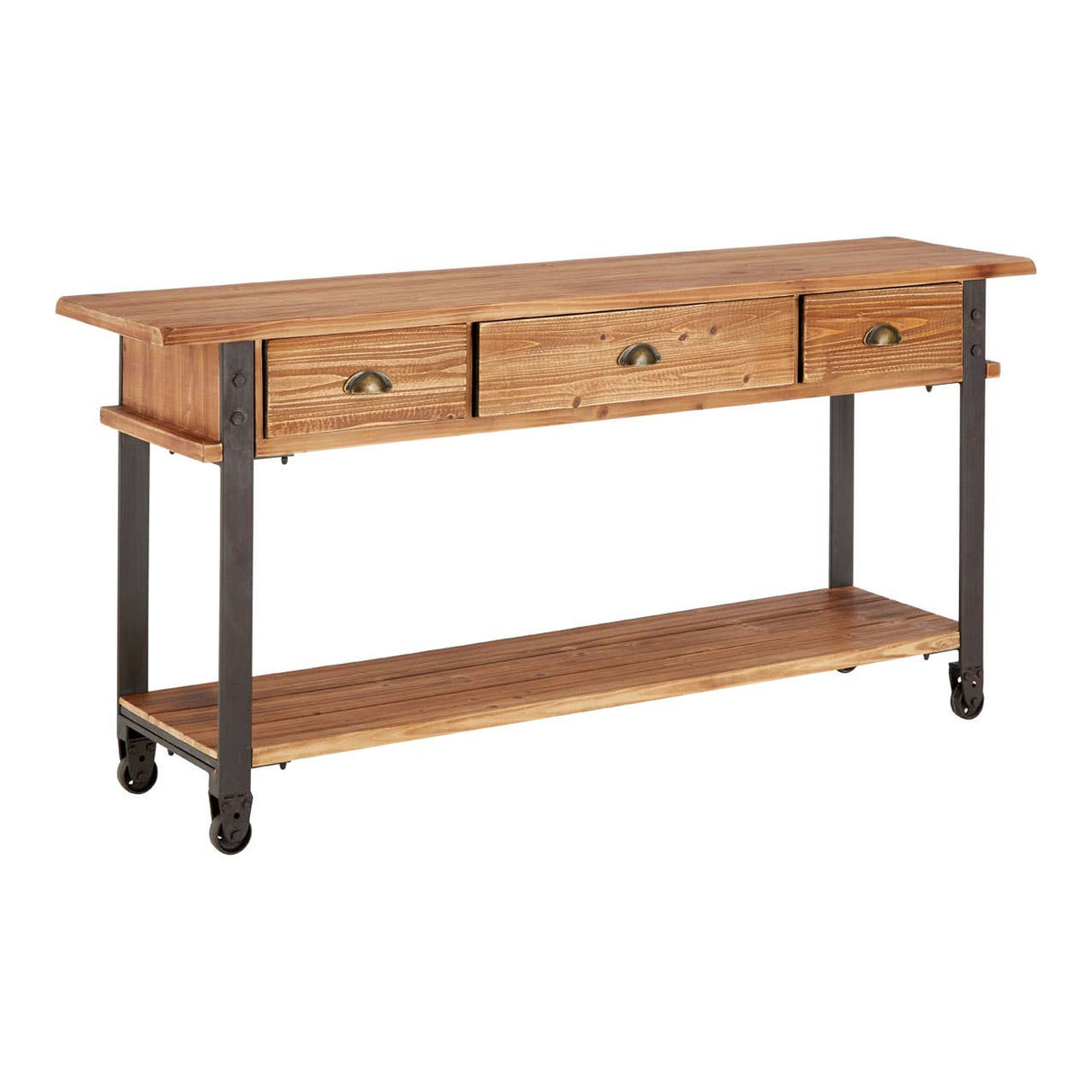 New Foundry 3 Drawer Console Table