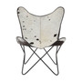 Buffalo Black and White Cowhide Butterfly Chair