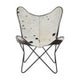 Buffalo Black and White Cowhide Butterfly Chair