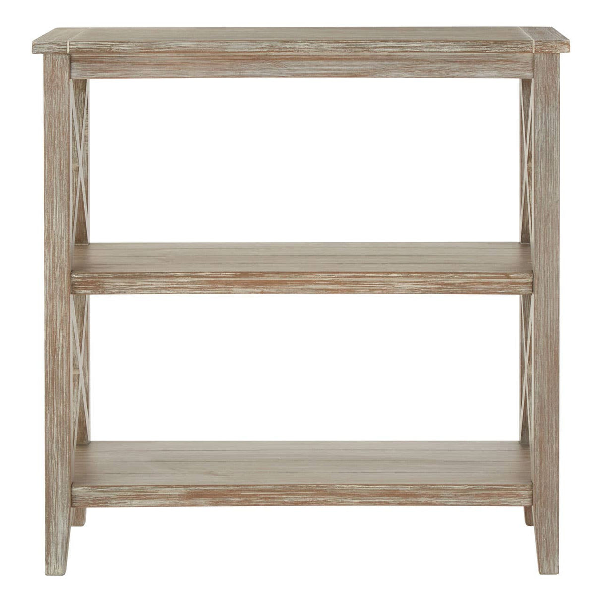 Heritage Two Tier Natural Wash Wooden Bookshelf