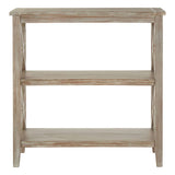 Heritage Two Tier Natural Wash Wooden Bookshelf
