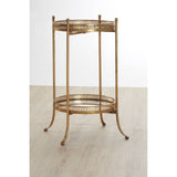 Reza Gold Finish Mirrored Tray Table