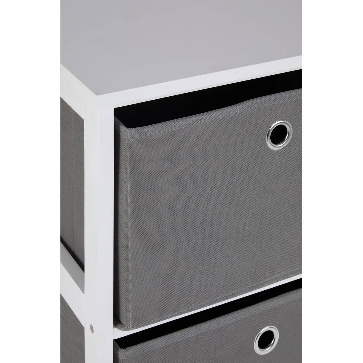 Lindo 3 Grey Fabric Drawers Cabinet