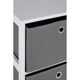 Lindo 3 Grey Fabric Drawers Cabinet