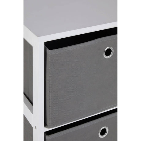 Lindo 3 Grey Fabric Drawers Cabinet