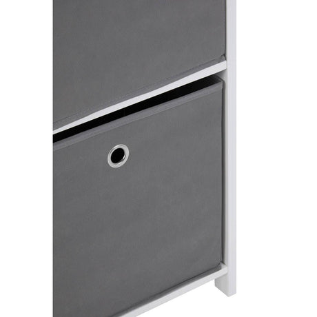 Lindo 3 Grey Fabric Drawers Cabinet