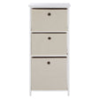 Lindo 3 Natural Fabric Drawers Cabinet